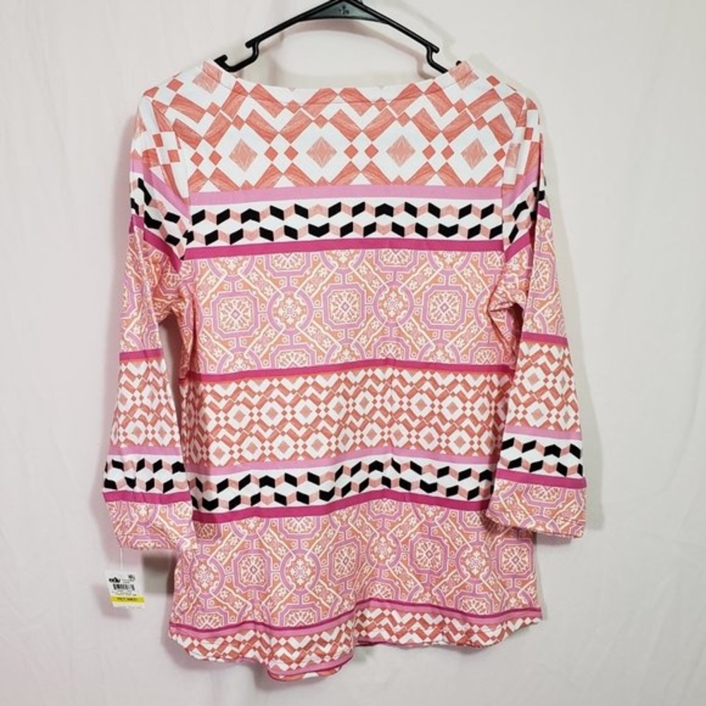 Charter Club Petite Porcelain Rose Combo Top Women’s Casual Blouse (AH) - Picture 7 of 7